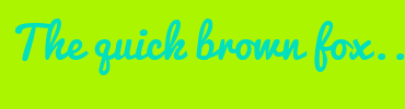 Image with Font Color 00E0BC and Background Color ACF500
